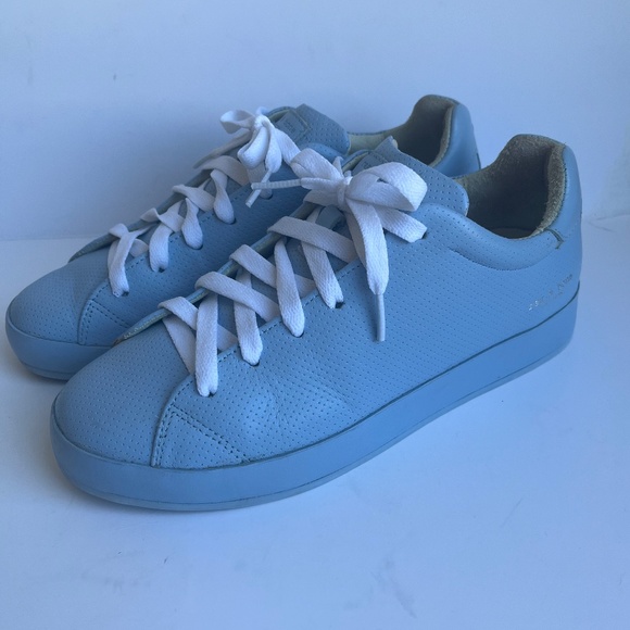 Rag and Bone‎ Blue Perforated Low-top Lace Up Round Toe Sneakers Chambray Blue - Picture 9 of 10